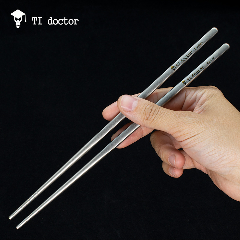 一件代发 空心钛筷纯钛筷子 钛筷户外家用钛合金筷子野营野餐餐具