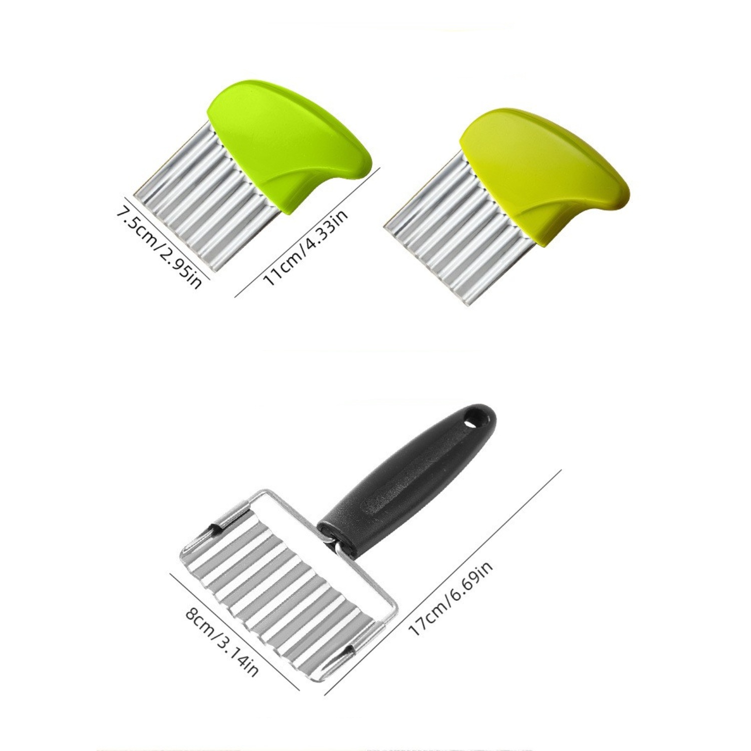Stainless Steel Potato Knife Creative Wave Potato Knife Potato Cut Fries Knife Kitchen Gadget Spike Potato Cut