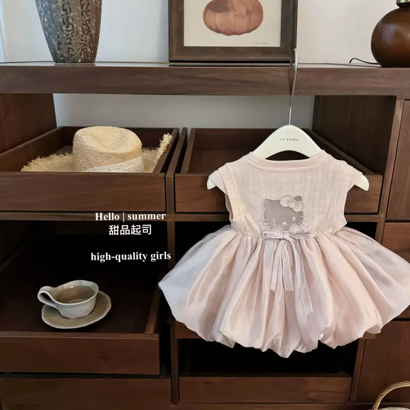 Хелло Китти, юбка для девочек, платье, западный стиль, тюльенная юбка
