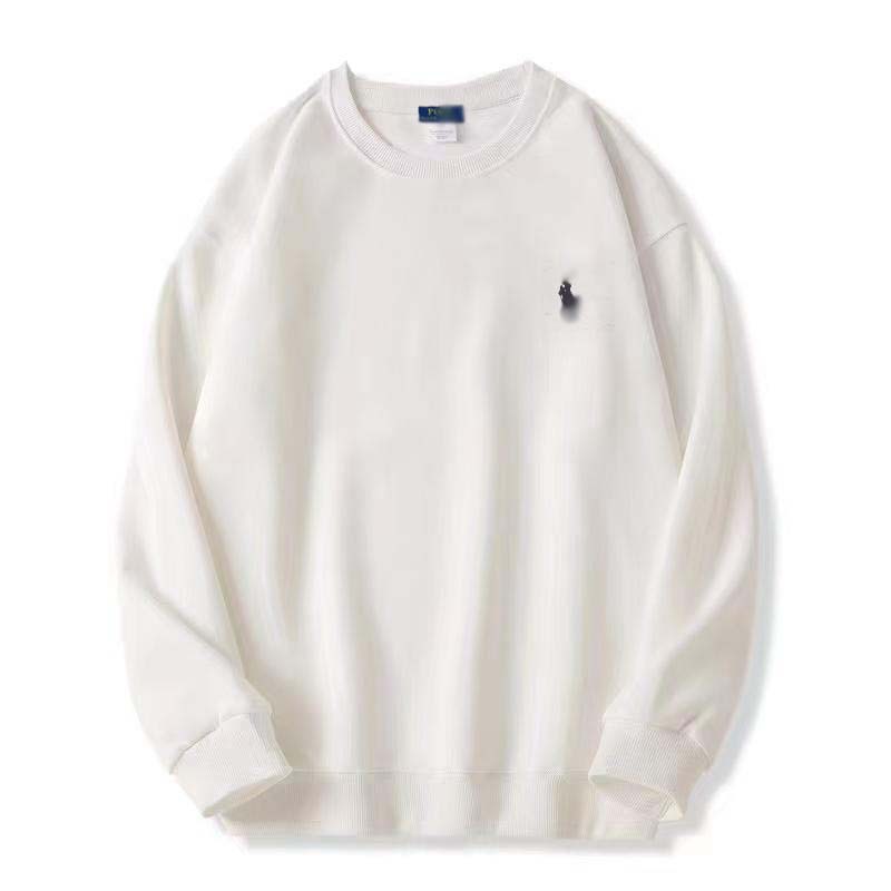 Autumn and winter cross-border crew neck sweatshirt with pony logo, long-sleeved imitation cotton pullover for men and women, sweatshirt with war horse embroidery