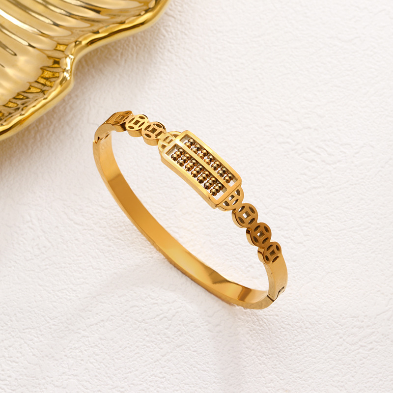 46 주판 팔찌 골드