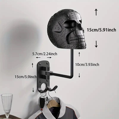 Skull Ornaments Motorcycle Helmet: Motosiklet dəbilqə rəfləri