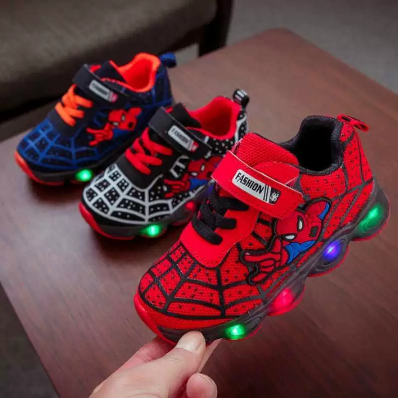 Весенние детские кроссовки с подсветкой, детские кроссовки, светящиеся детские кроссовки, сетчатые балетки, нескользящие школьные кроссовки с подсветкой