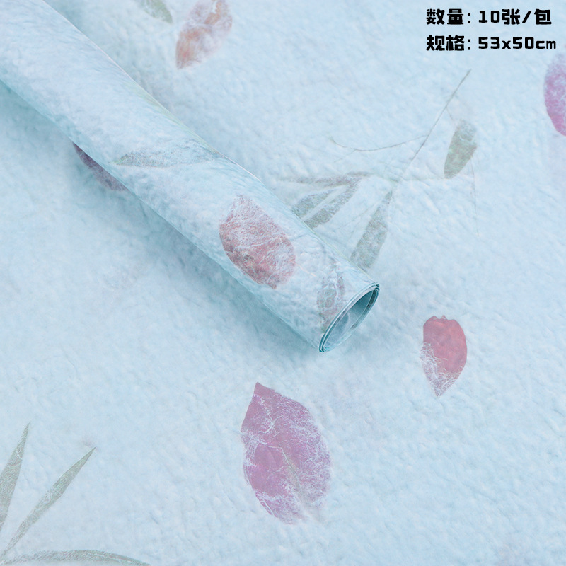 Relieve estereoscópio pétalos Dongba papel impermeable relieve papel kraft pliegue mano papel frotado artesanal DIY embalaje image 11