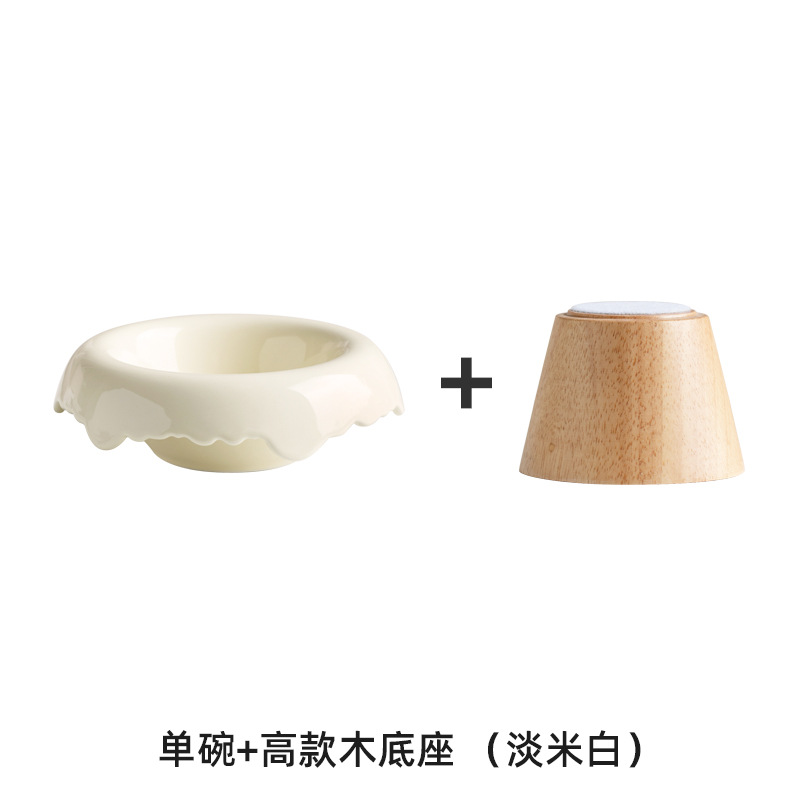 De alto aspecto de cerámica lindo aperitivo yogur de frutas desayuno postre tazón helado ensalada tazón pasillo joyería almacenamiento tazón