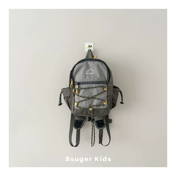 Ins-Style Children's Outdoor Backpack, Lightweight Color-Blocking School Bag for Boys and Girls, Travel Small Backpack, Hiking and Mountaineering Bag