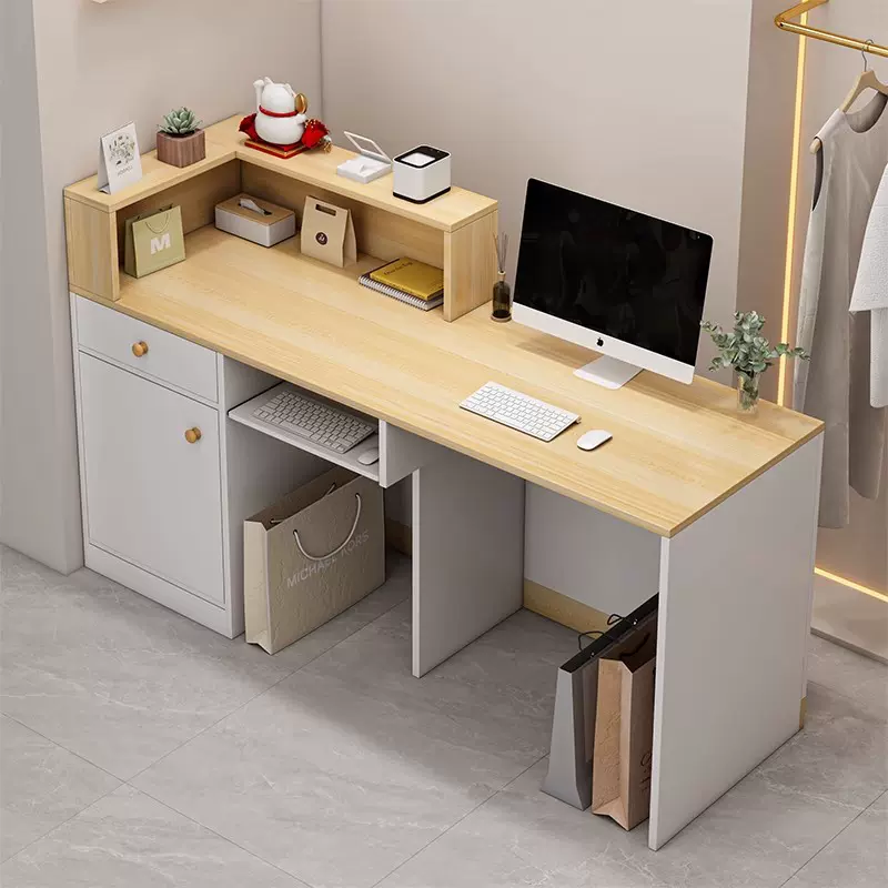 收银台公司前台接待台简约前台桌服装店便利店美容院店铺小型吧台