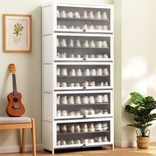 Door Shoe Cabinet High Vertical Entry Cabinet Integrated Door Outside Corridor Extremely Narrow Household Shoe Rack Multi-Layer Door