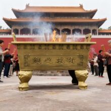 寺庙道观长方形香炉鼎铸铁镀锌板大型香炉插香祠堂室内外家用烧香