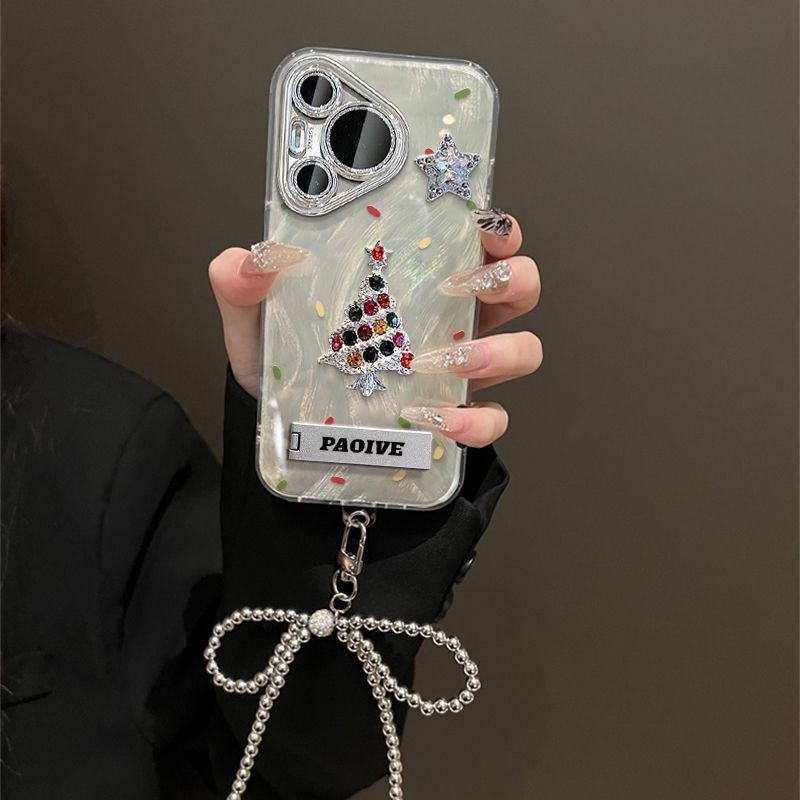 For Huawei Pura70 Phone Case Advanced Sense Niche P60pro New All-inclusive Phone Case Stereo Christmas Tree For Huawei Pura70 Phone Case Advanced Sense Niche P60pro New All-inclusive Phone Case Stereo Christmas Tree