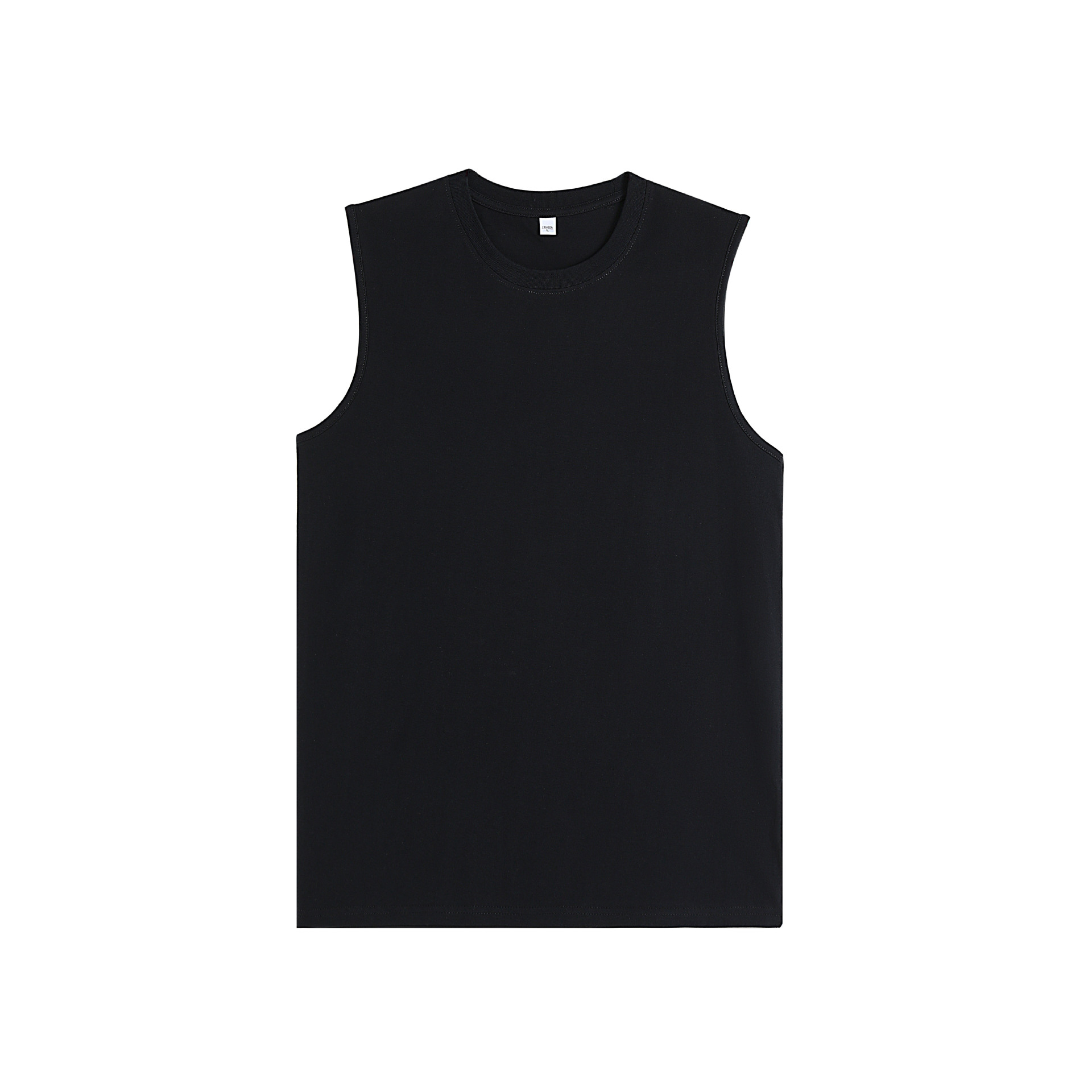 Camiseta de Tirantes Anchos Unisex 230g de Algodón, Cuello pequeño, para Uso Casual de Verano