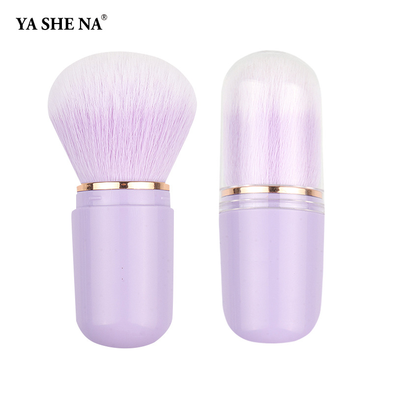 Yasna nuevo de una sola cabeza portátil retráctil cepillo de maquillaje cepillo de rubor cepillo de miel cepillo suelto belleza maquillaje herramientas de maquillaje