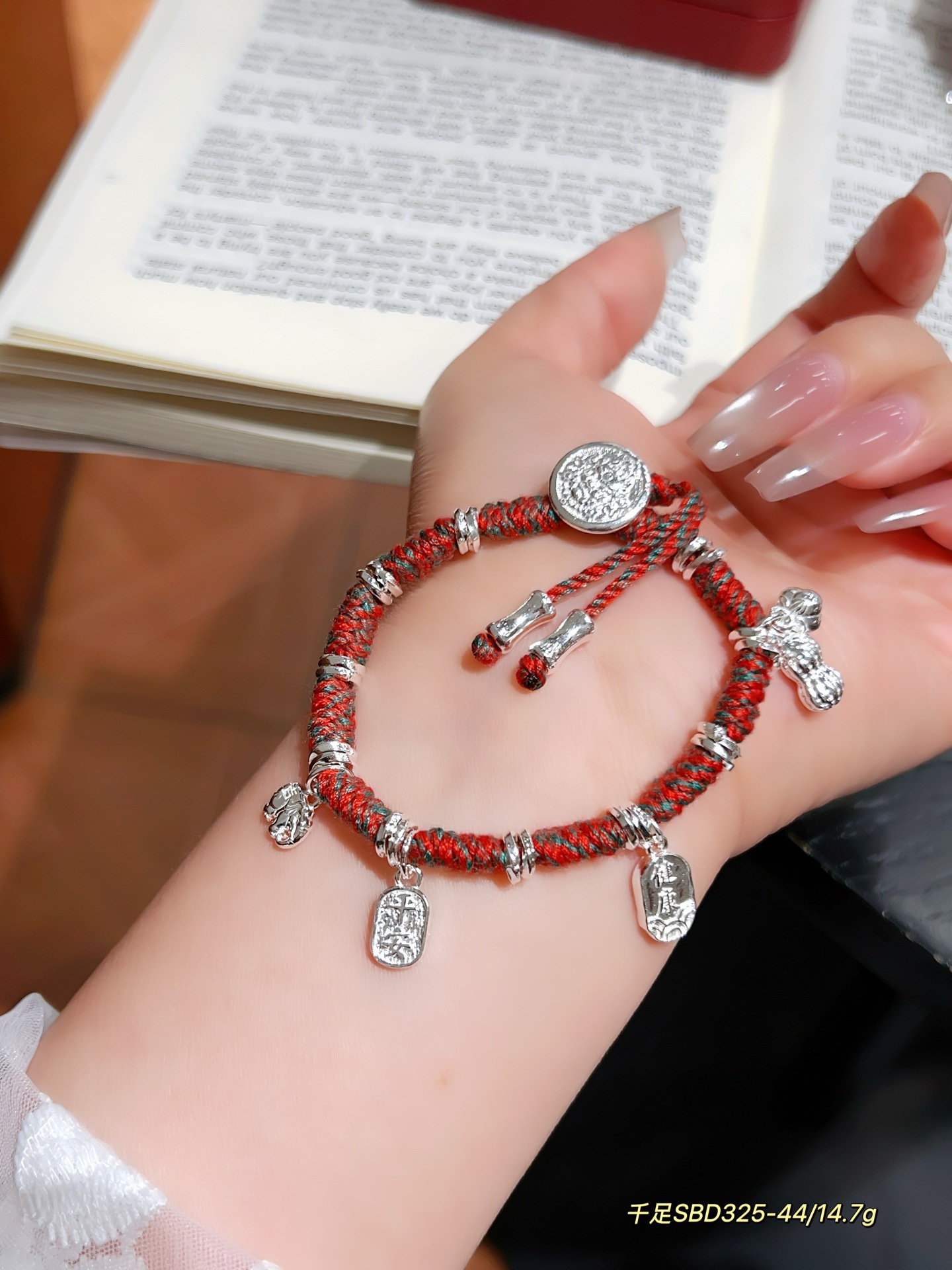 999 pulsera de alambre de plata de pie pulsera tejida de hilo arcoíris de bricolaje año de nacimiento cuerda de mano de plata rota para novia regalo de madre