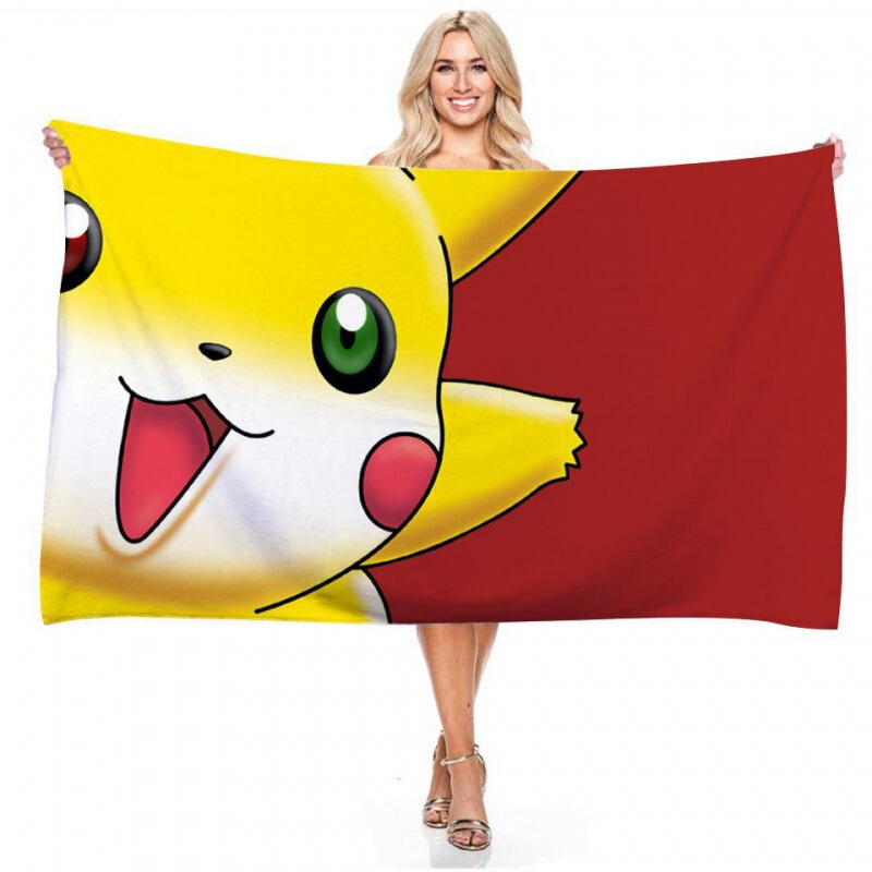 Pet elf Bao Ke Meng series two digital printing rectangular beach towel bath towel non-stick sand towel Pet elf Bao Ke Meng series two digital printing rectangular beach towel bath towel non-stick sand towel