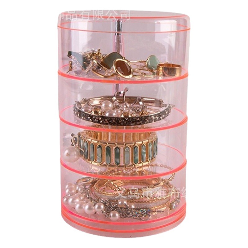 Caja de joyería giratoria caja de almacenamiento de joyas cabeza cuerda pelo anillo horquilla joyería soporte de exhibición fabricante en stock