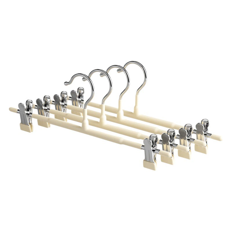 Пластиковая погружная бесшовная стойка для брюк Противоскользящая смелая телескопическая зажим для брюк Многофункциональная вешалка для одежды Нержавеющая сталь Противоскользящая стойка для брюк