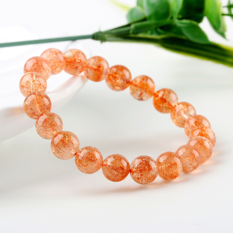 Natural Gold Sunstone Bracelet, Golden Sand Flashing Sunstone, Golden Strawberry Arusha Kengtang East Sea Gemstone Wholesale