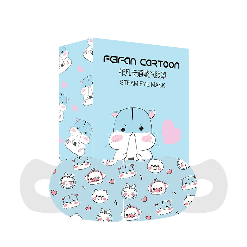 Venta al por mayor máscara de ojo de vapor de 10 piezas desechable lindo auto-calentamiento del sueño calefacción máscara de ojo de vapor fabricante