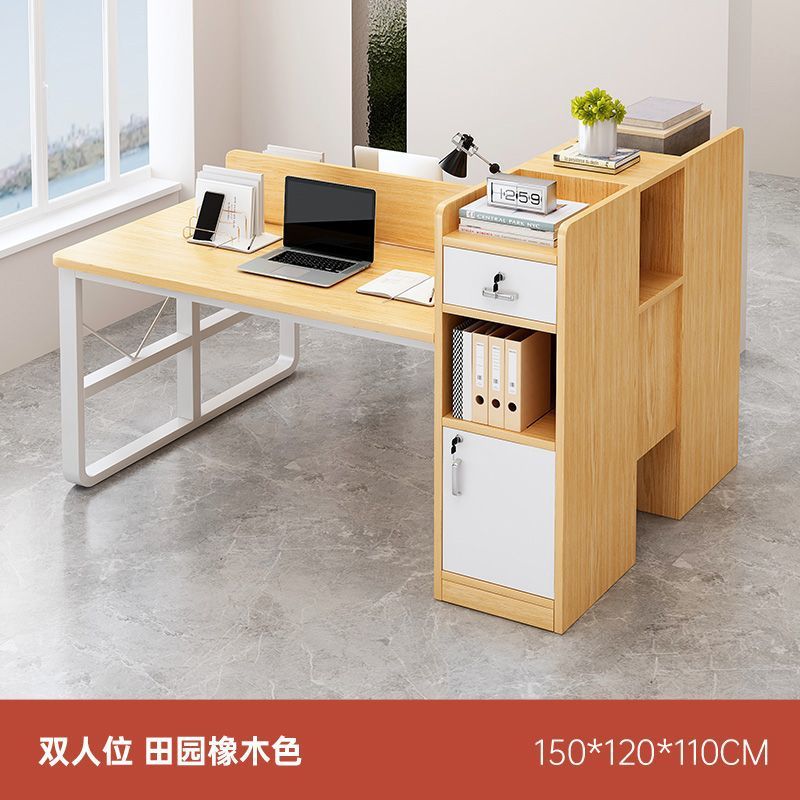 Personal de escritorio cara a cara 2 a 4 personas mesa de escritorio simple mesa de hogar y silla combinación escritorio de la computadora personal Mesa de la estación