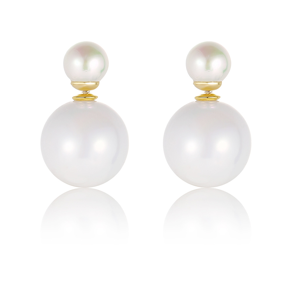 Sweet Geometric Imitation Pearl Alloy Plating Earrings