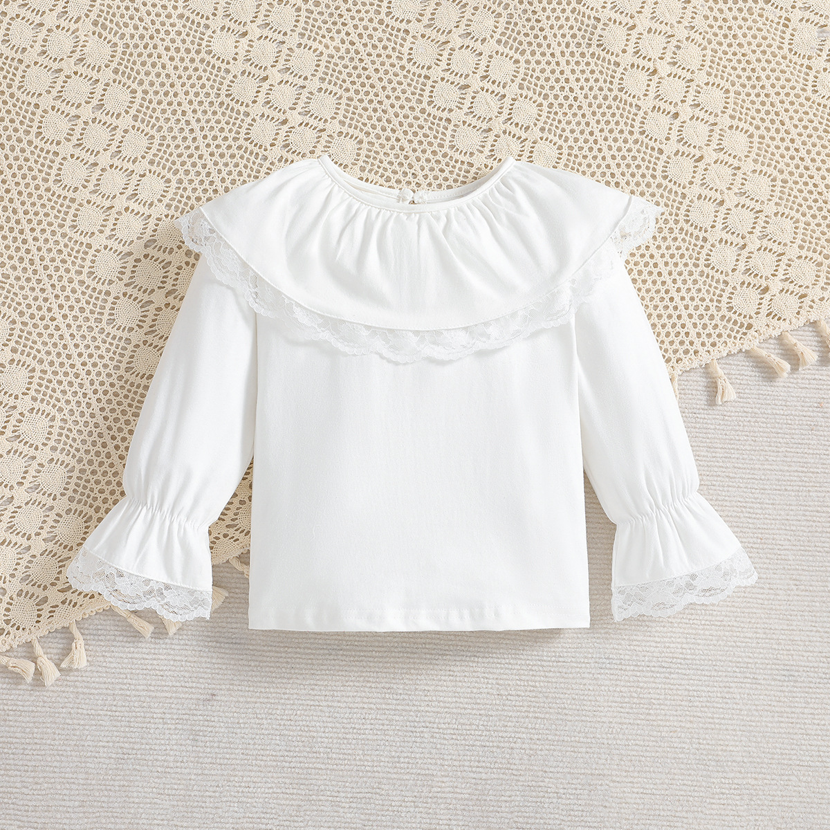 Girls Lace Top And Corduroy Skirt Set For Autumn Outfits_voghion.com