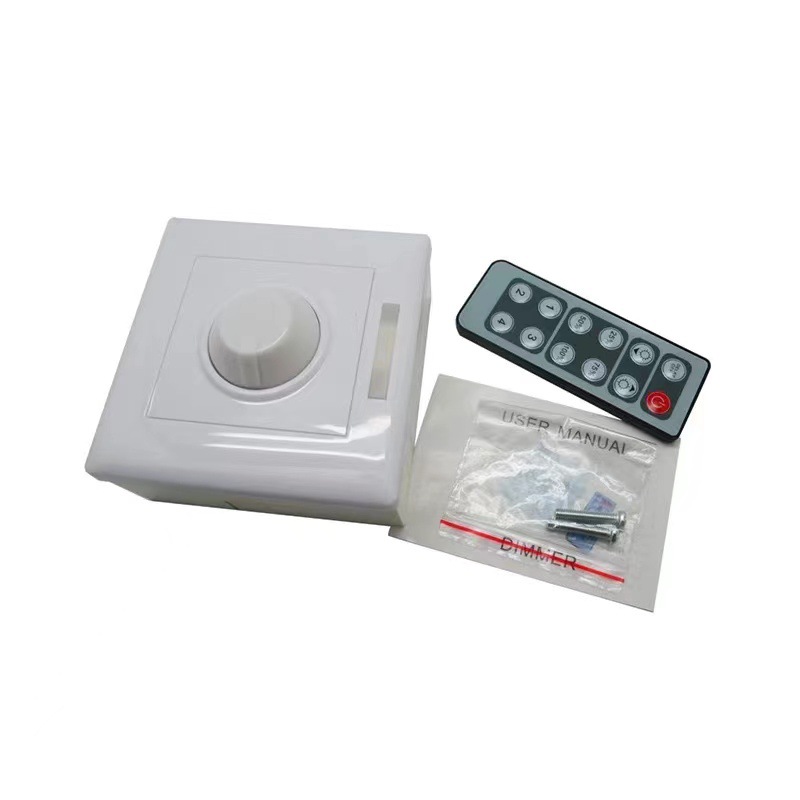 Regulador de intensidad para tiras LED 12V-24V, mando de control por perilla, compatible con luces de baja tensión