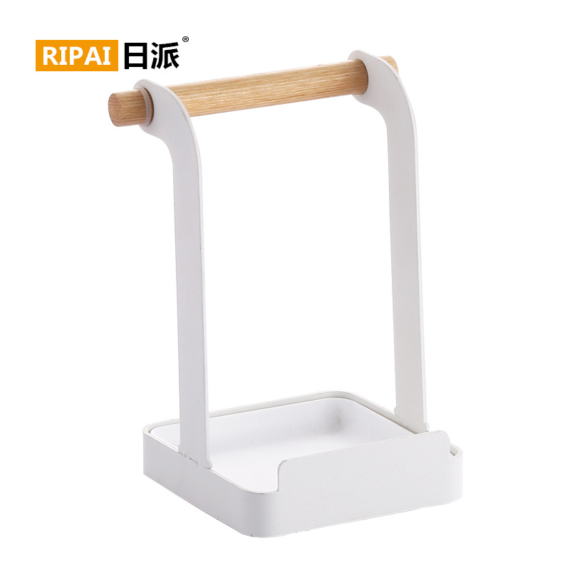 Estilo japonés hierro multi-funcional vajilla rack hogar drenaje olla cubierta estante espátula olla cubierta rack cocina mesa de almacenamiento rack