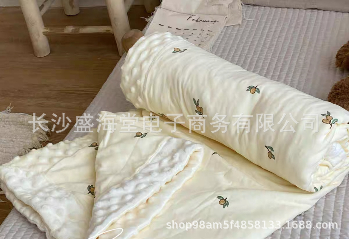 韓国insベビー毛布三層綿ガーゼ赤ちゃんバスタオル夏涼し子供エアコン春秋タオルケット