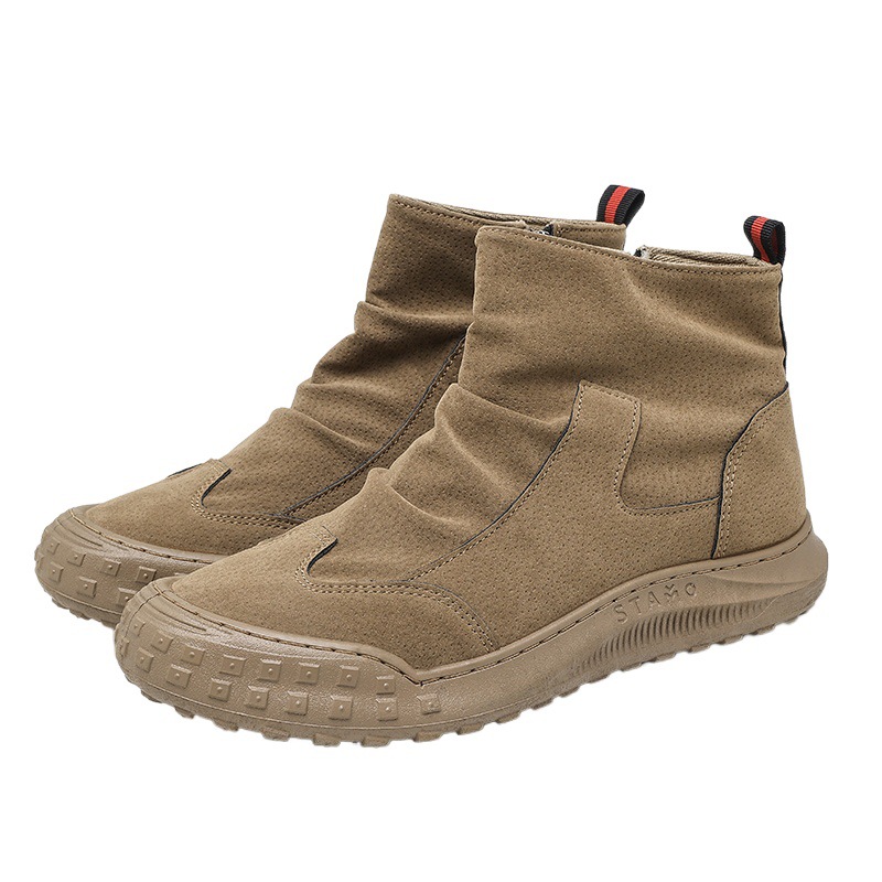 High-Top Work Shoes Men's Shoes Autumn 2026 Hot Trend Shoes Martin Boots Work Style Personalized Leather Boots Student Boots