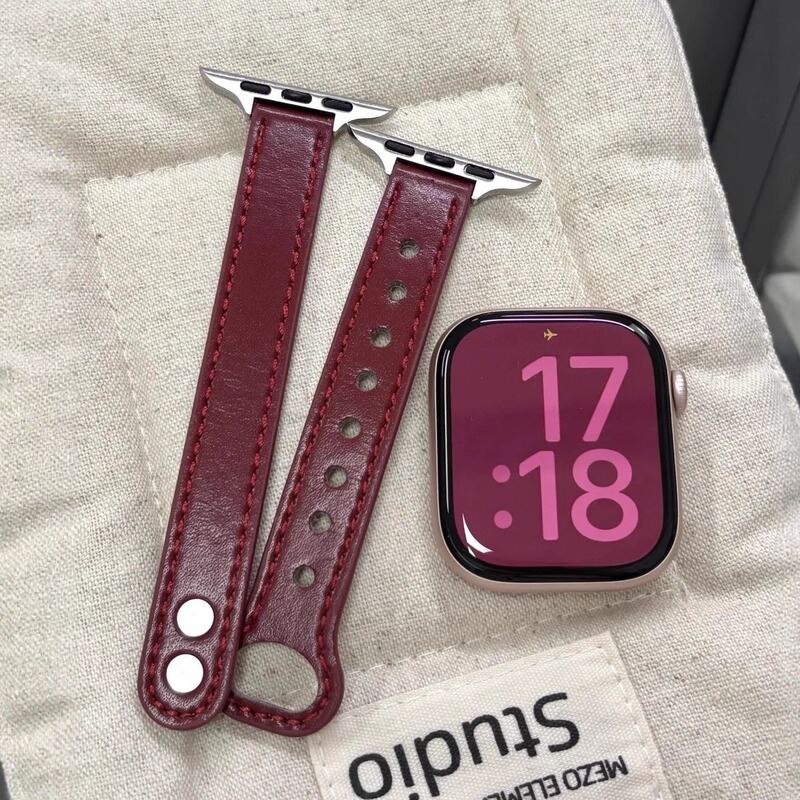 Suitable for Huawei Gt5/Gt4 Watch Fit4 Multiple Double Stud Buckles Multi-Color Optional Xiaomi 8/9Pro Leather Apple