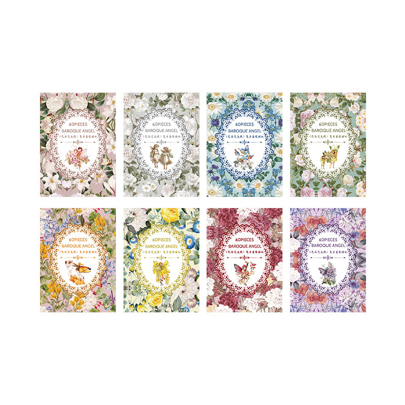 Ángel barroco retro diario impermeable PVC pegatinas creativo complejo tarjeta pegatinas diario material de los niños pegatinas