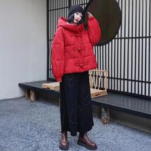 新款大码女装 羽绒女短款冬季新款韩版 宽松连帽小个子面包服外套
