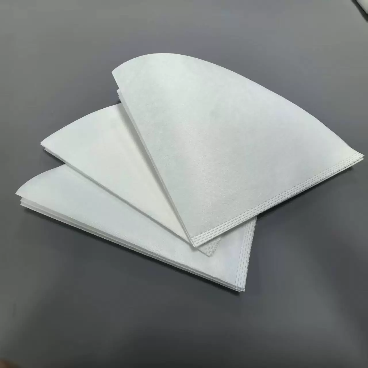 Белый веерообразный кофейный фильтр-пакет V-образный треугольный конусный фильтр из нетканого материала для масла, бумажный фильтр для чайных пакетиков