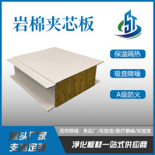岩棉夹芯板双面金属彩钢1150mm防火保温隔断净化板防爆耐高温