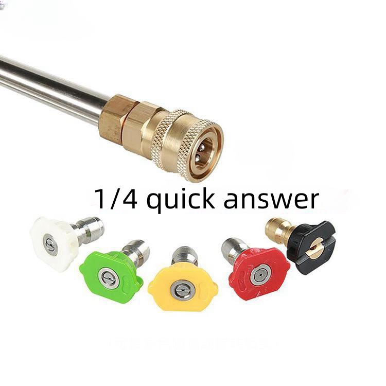 Cross-Border High-Pressure Water Gun Stainless Steel Eaves Cleaning Rod 1/ 4inch Extension Rod Extension Rod 4000Psi Set