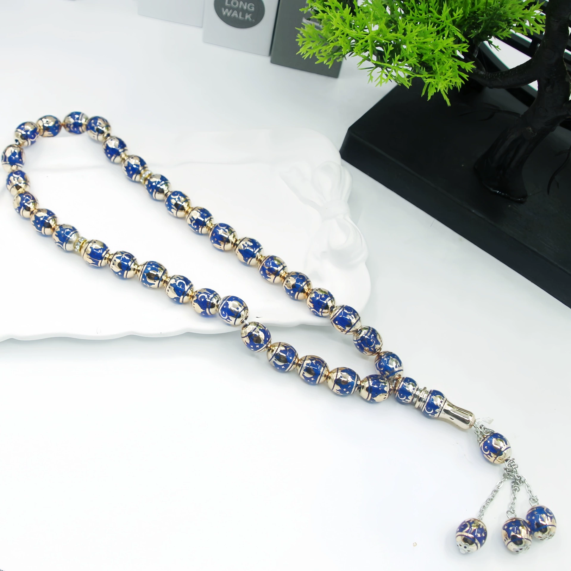 33 овальных лазерных бусин в арабском архитектурном стиле, этнические украшения, трансграничные готовые бусины