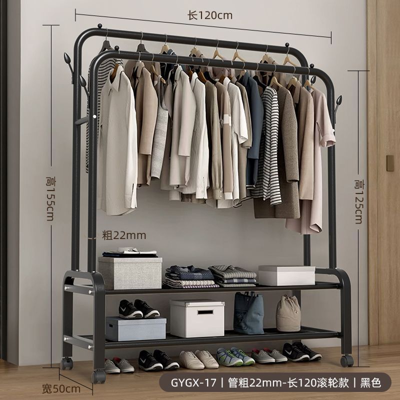 Percha de ropa doméstica piso de armario vertical nuevo tipo percha de gorra fortalecer el dormitorio piso de percha de ropa