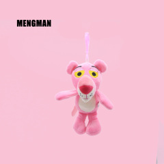 かわいいピンクの豹のピンクのパンサーのぬいぐるみのかばんの装飾の馬鹿な豹のカバンのキーホルダーのおもちゃの人形
