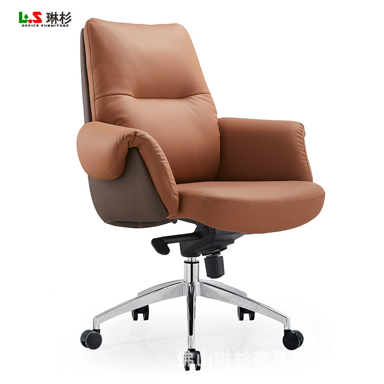 High-end Executive Office Chair Sedentary Ergonomic Leather Chair Office Boss Chair Home Study Computer Chair Free Shipping