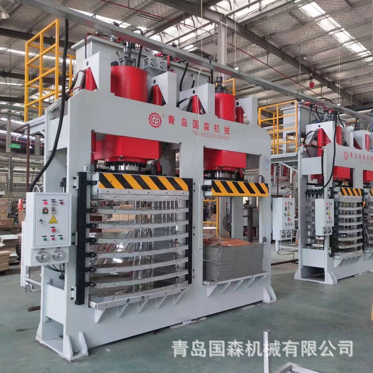 国森牌桌椅凳弯曲木压机   曲面压机设备  多层床板压机