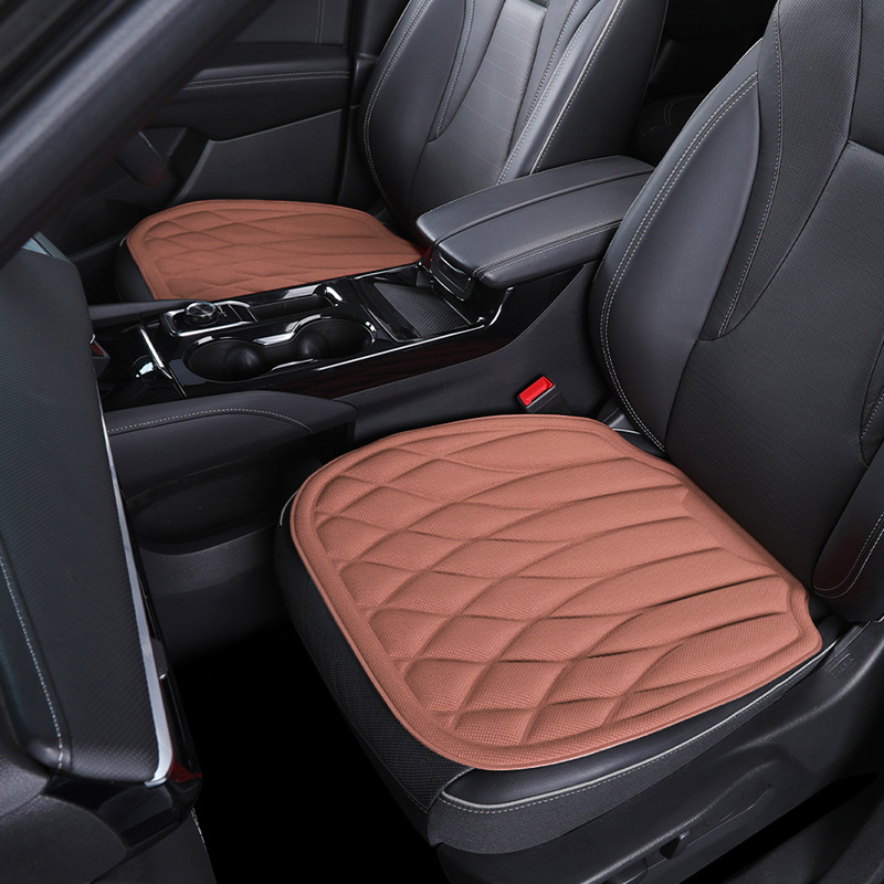 Car seat cushion made of seaweed fiber, breathable and heat-pressed for all seasons, one-piece molded latex, universal non-slip seat cushion three-piece set
