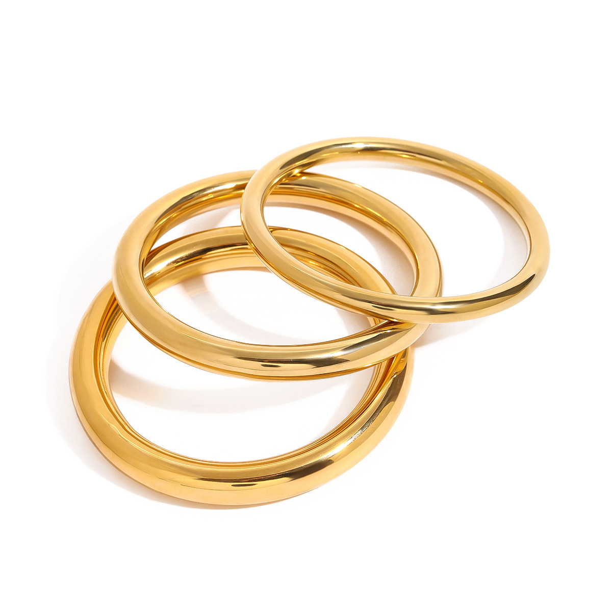 JEDING Europa y los Estados Unidos 18k oro de anillo de acero de titanio pulsera no desvanecer joyas lujosas joyas de alta calidad de acero inoxidable transfronterizo