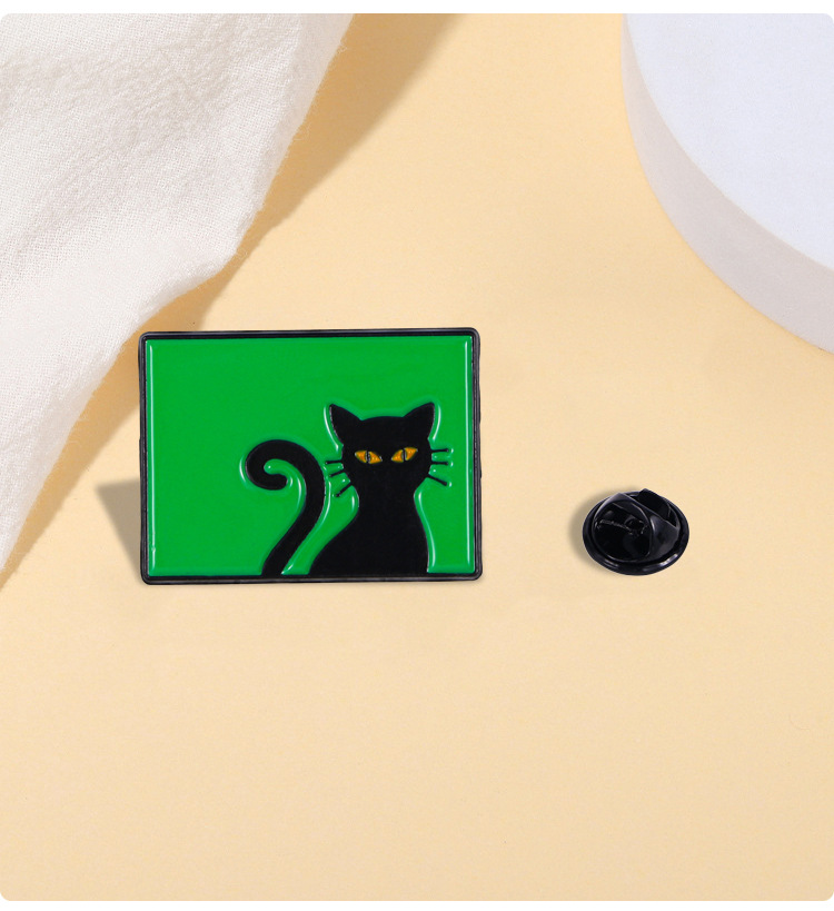 Bag, Cartoon, Badge, Cattle, Cat Pattern Cute Pin Bag Cartoon Badge Zinc Alloy Enamel Unisex Brooches
