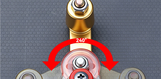 Cross-border, universal positive and negative terminal, high-quality, new model, manual brass thickened battery disconnect switch for cars, designed to prevent battery drain