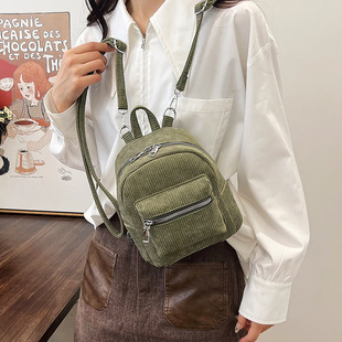 Japanese and Korean Fashion New Crossbody Popular Bag Shoulder Bag Corduroy Women's Bag Textile All-match Backpack Handbag