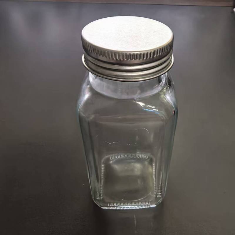 キッチン用正方形ガラス調味料瓶 密閉防湿 バーベキュー調味料瓶 アマゾン ペッパーパウダー クミンパウダー 調味料入れ|undefined
