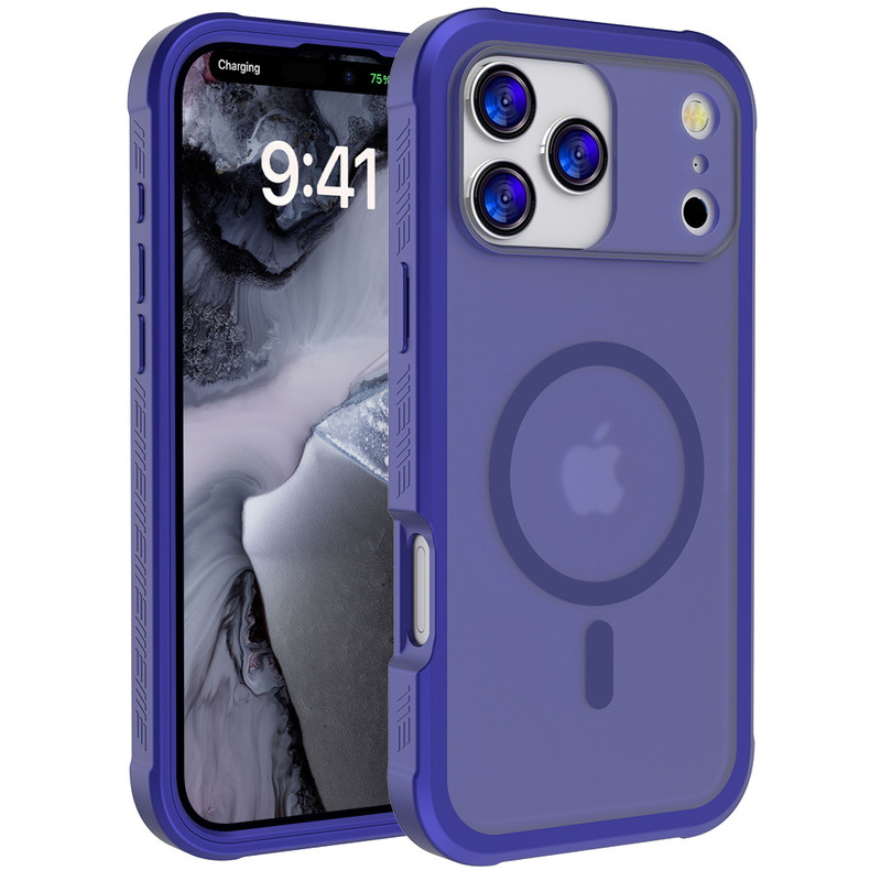Apple iphone17PROMAX 新しい携帯電話ケースに適した落下防止肌感触レザーオイル磁気吸引クバラ|undefined