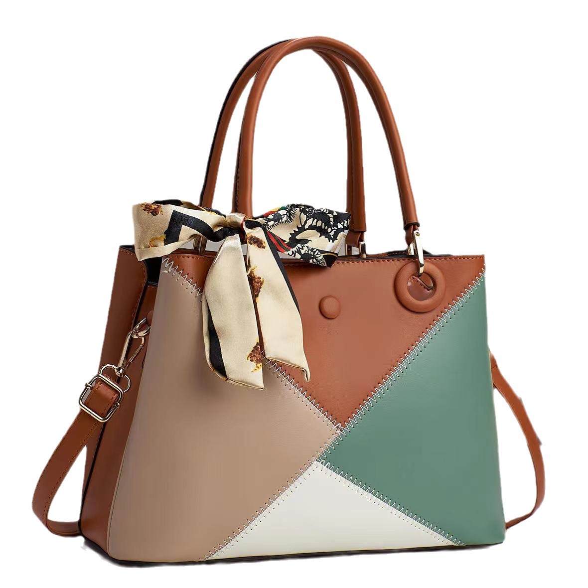 Nuevo diseño creativo costura bolso de las mujeres de moda rentable contraste color alta calidad hombro bolsa de mensajero