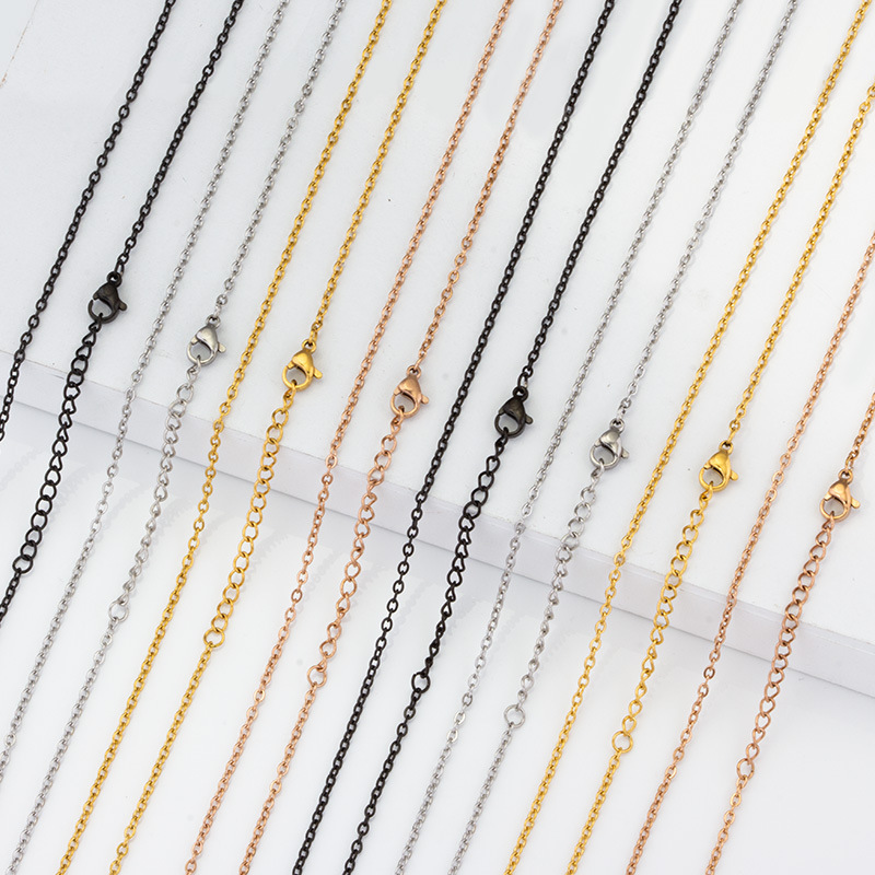 Necklace Classification 1 Piece Quantity Simple Style Geometric Stainless Steel Plating Necklace 1 Piece