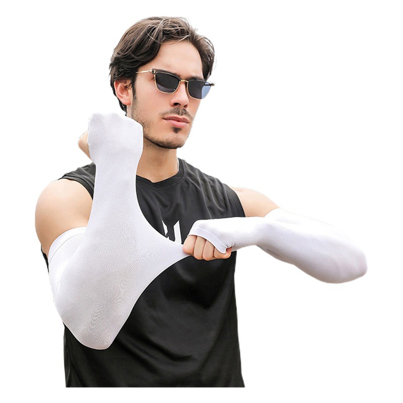 Sunscreen Ice Silk Sleeves Plus Size Loose Arm Protector Summer Sleeves Thin Ice Summer Gloves Men's Arm Sleeves